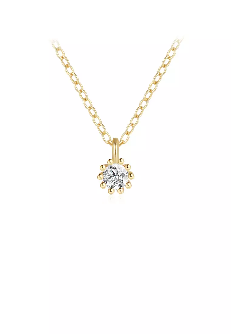 Gold cubic online zirconia pendants