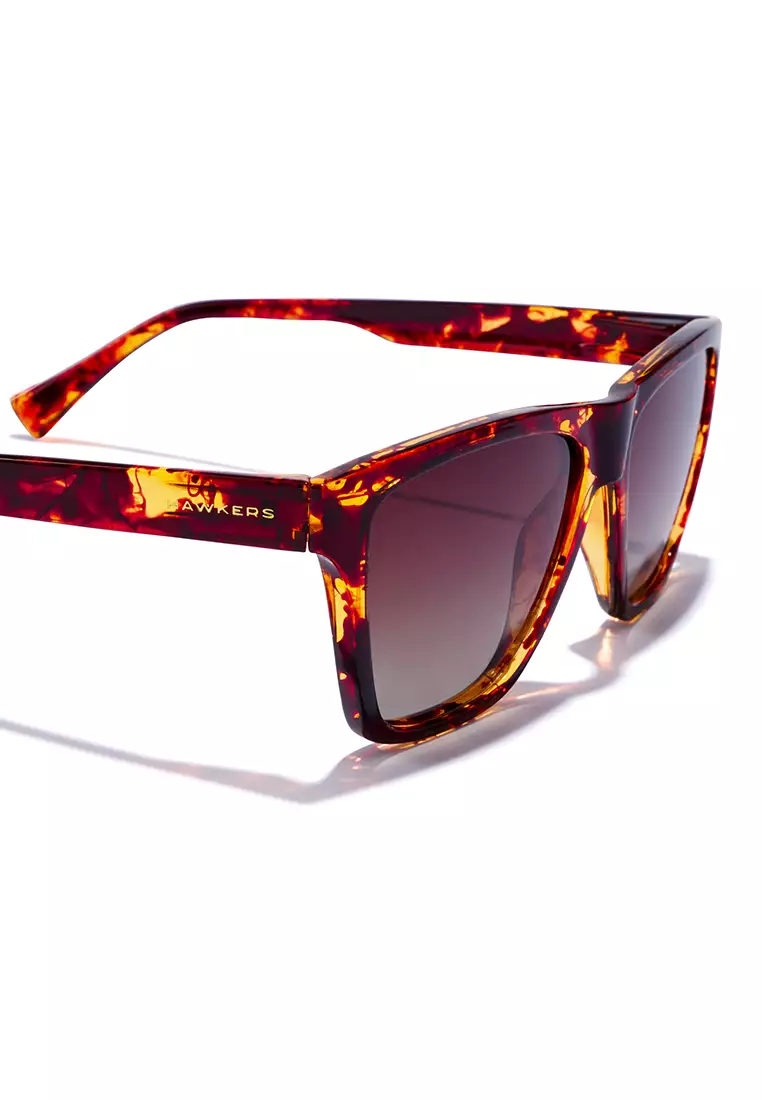 HAWKERS One Ls Rodeo Polarized Carey Brown Sunglasses For Men And Women, Unisex. Official Product Designed In Spain