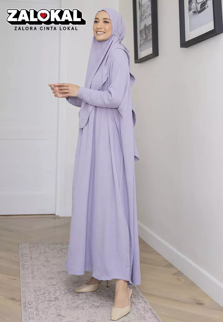 Hafsha Abaya Set Tea Rose