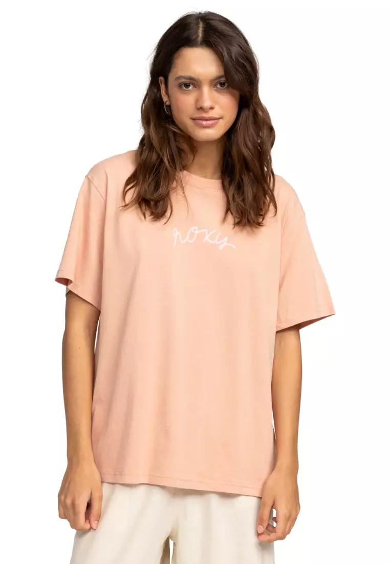 Buy Roxy Women Shimmer Sunset Oversized T-Shirt - Cafe Creme Online ...