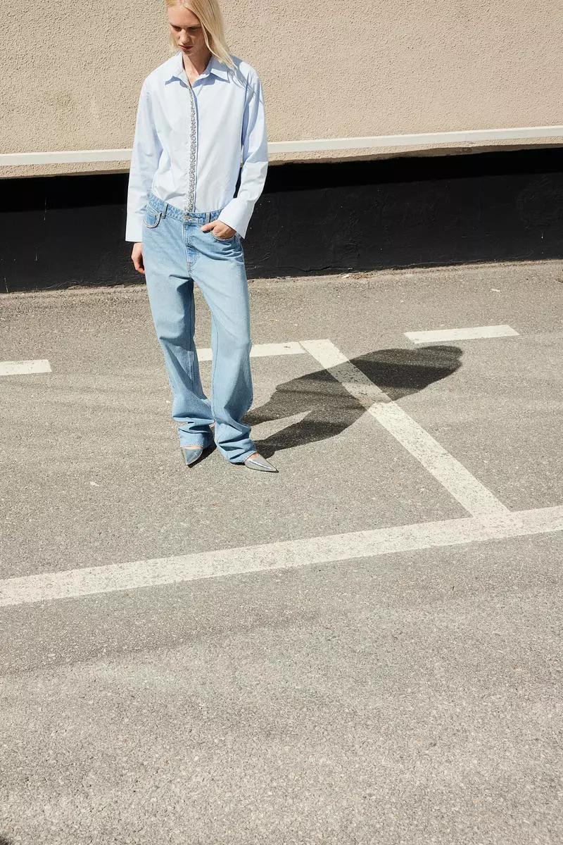 Rhinestone-embellished jeans