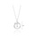 Glamorousky silver 925 Sterling Silver Simple and Elegant Ribbon Geometric Round Pendant with Necklace 50583AC664CC4AGS_2