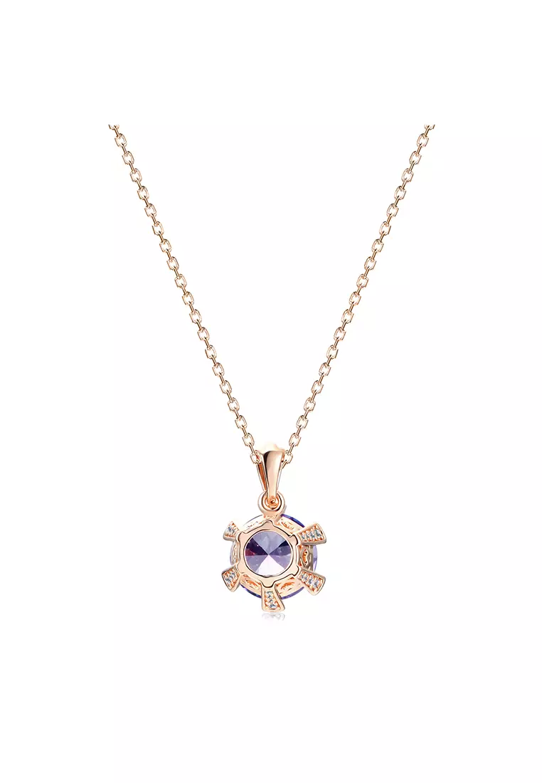 [ Alexandrite Collection ] Aniston Alexandrite Pendant Silver S925 RG - Kalung by Her Jewellery