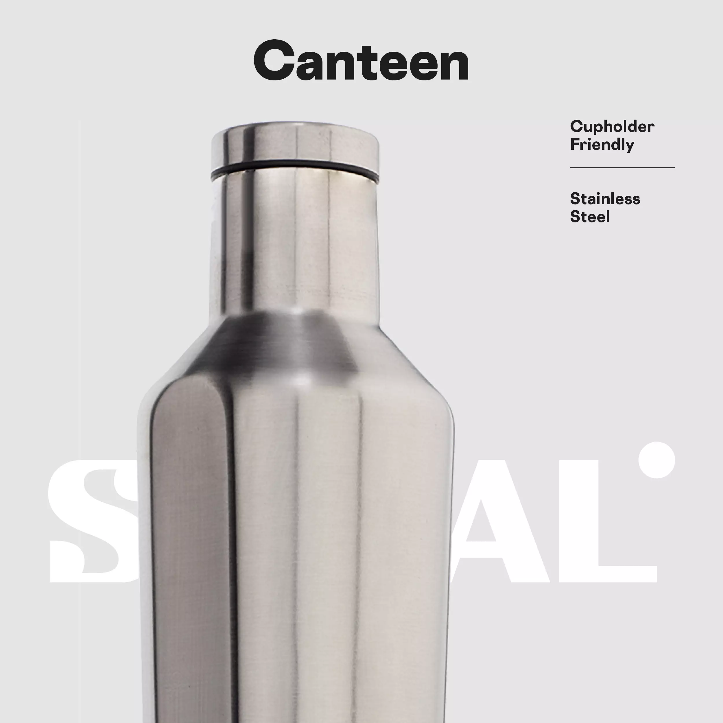 CORKCICLE® Canteen 16oz - Metallic Steel