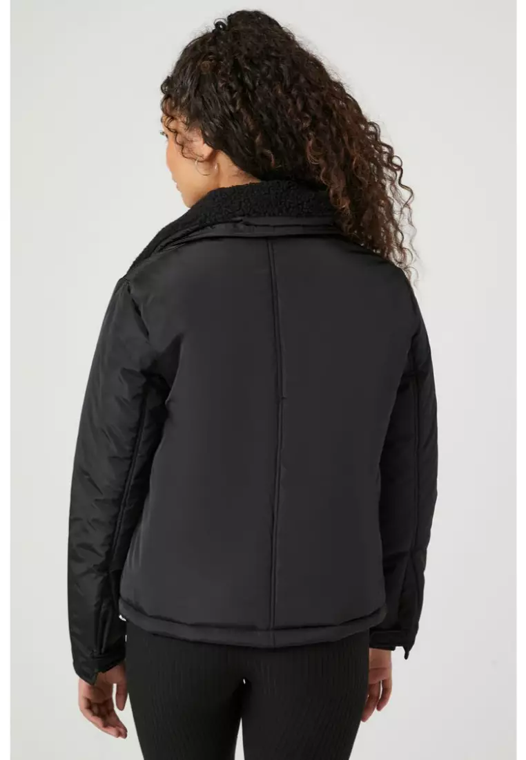 Buy FOREVER 21 Faux Fur Trim Jacket 2024 Online ZALORA Philippines