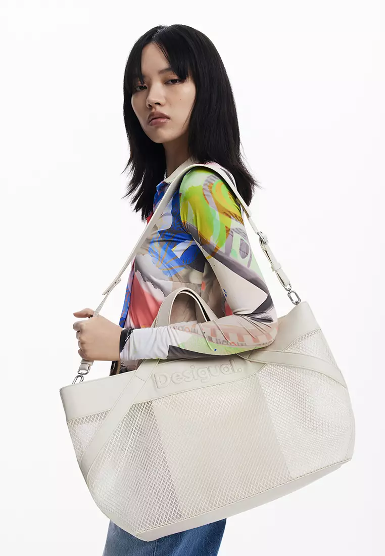 Large mesh shopper bag