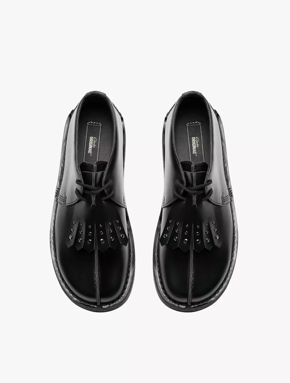 Clarks Desert Trek. Blk HiShine Lea