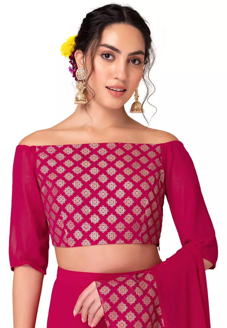 Off shoulder hotsell boat neck blouse