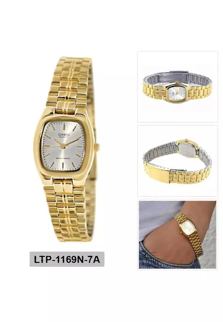 Casio - Jam Tangan Analog Wanita - Gold - Stainless Steel - LTP-1169N-7A