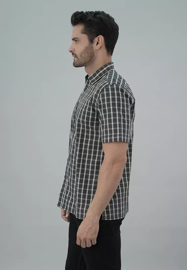LGS - Regular Fit - Rokka Collection - Kemeja Casual Pria - Plaid Shirt - Motif Kotak - Rokka Collection - CSH