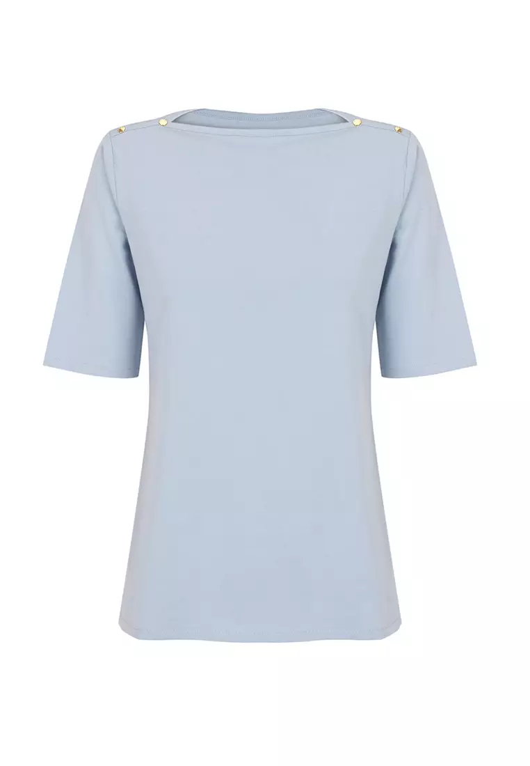 Basic Boat Neckline T-Shirt