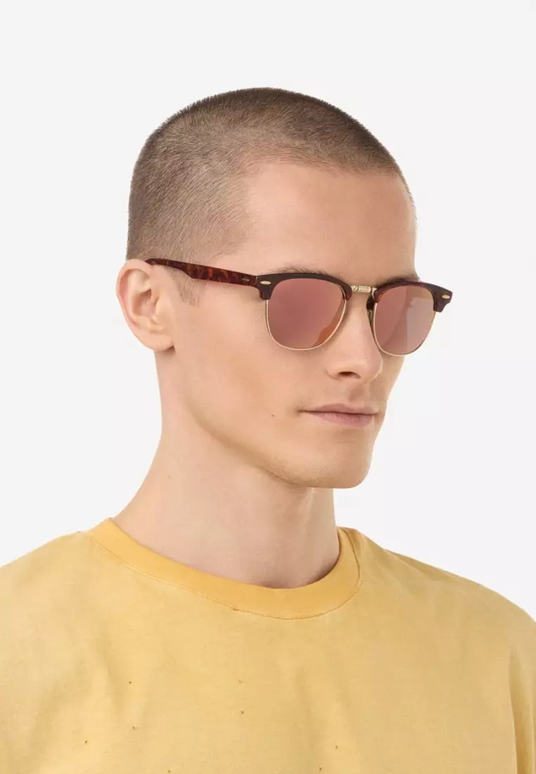 HAWKERS Classic Bold Polarized Carey Pink Sunglasses For Men And Women, Unisex. Official Product Designed In Spain