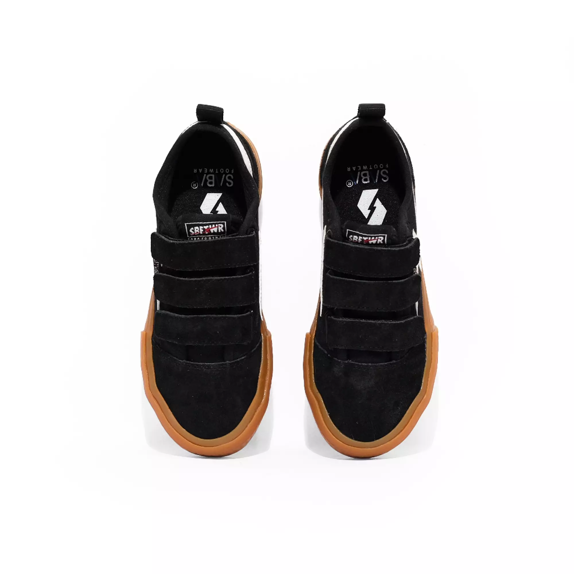 SABA Reno Mono Black Gum - Sepatu Sneakers Casual Pria Wanita