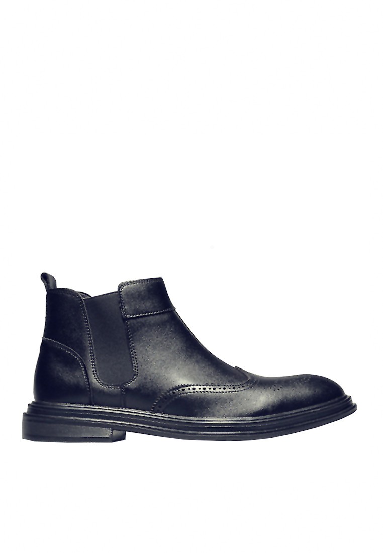 VANSA Stylish Leather Elastic Boots VSM-B7501
