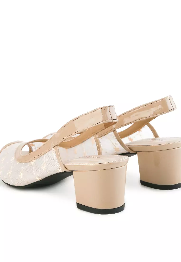 Sena Sepatu Sandal Mesh Wanita Hak 5 cm