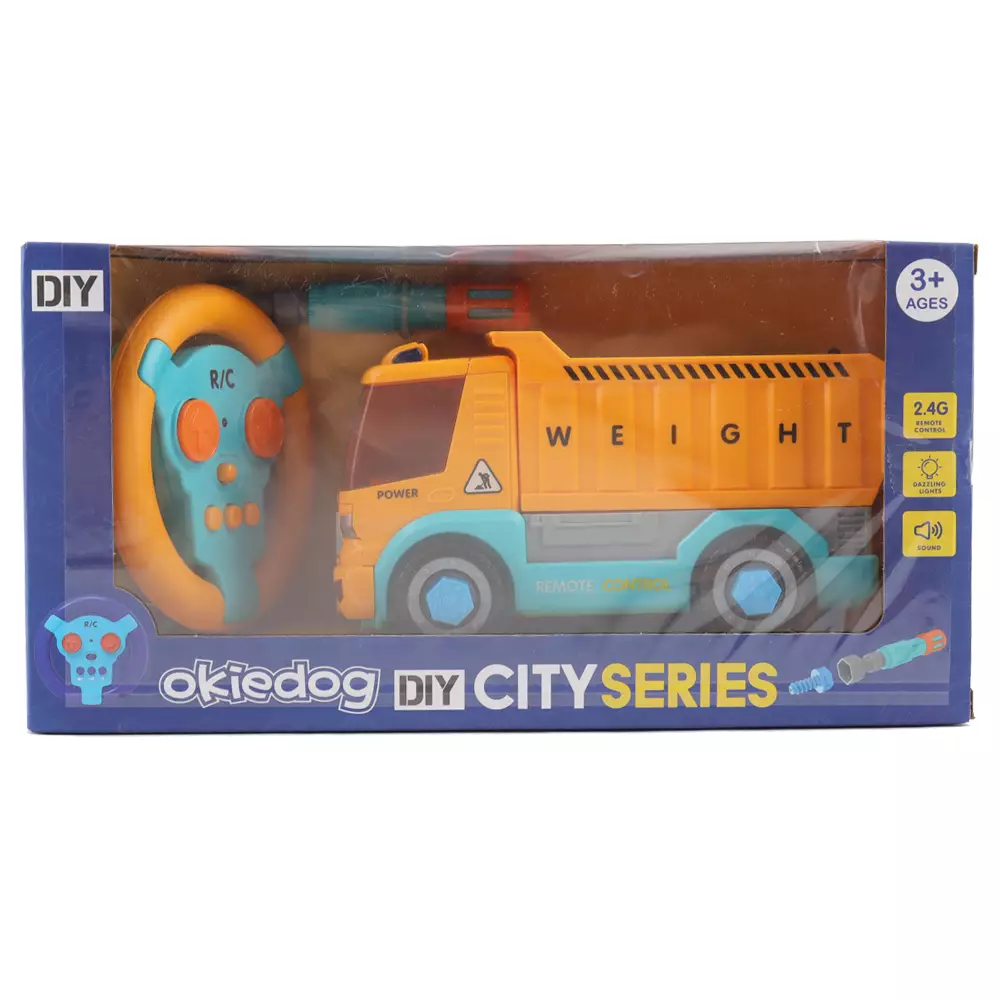 Okiedog DIY RC City Series Dump Truck - Mainan Anak, Mainan Mobil Anak, Mainan Truck Anak
