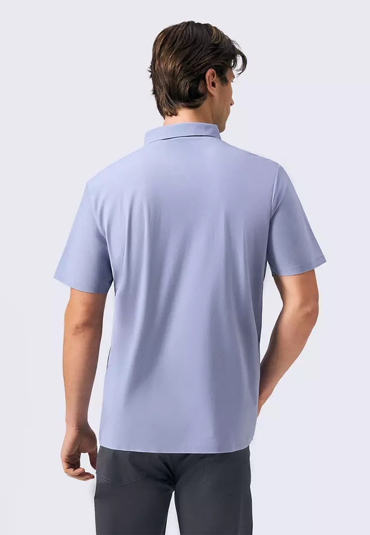 Seamless Polo with Contrast Placket