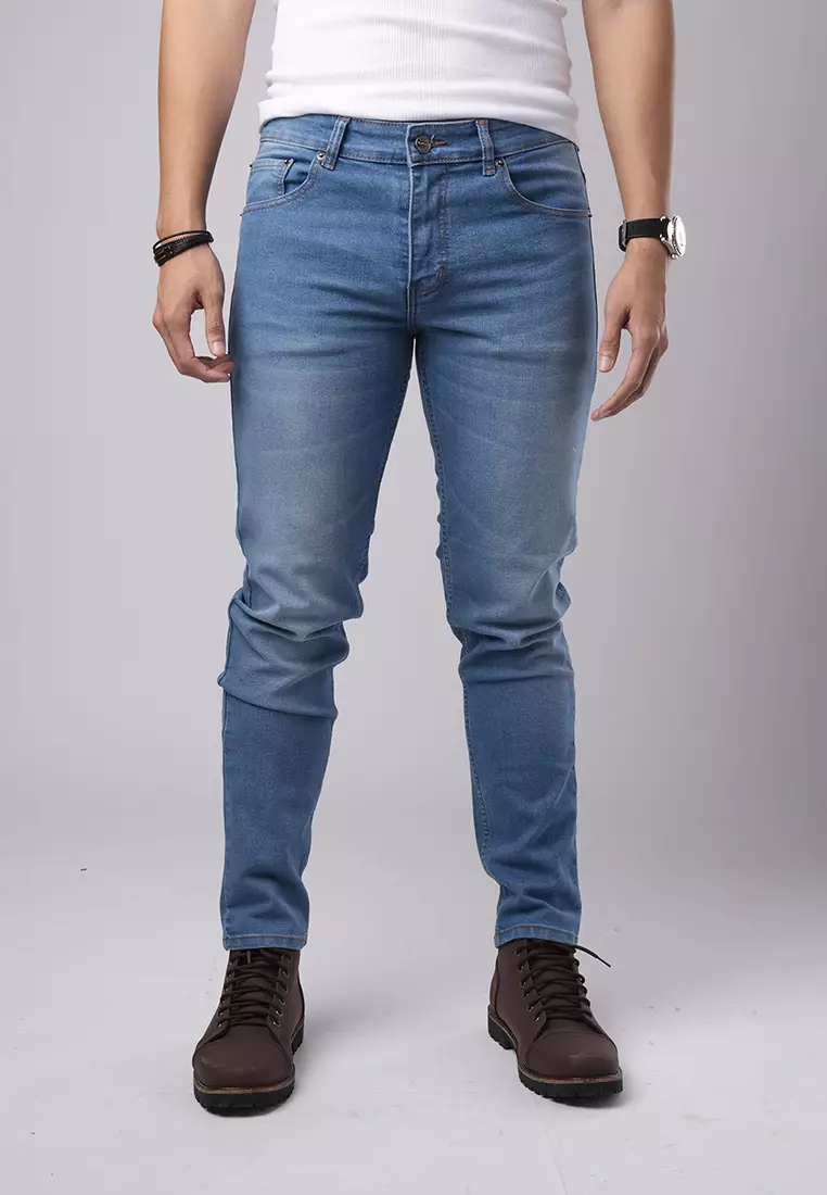 Slim Fit Jeans Washed Blue