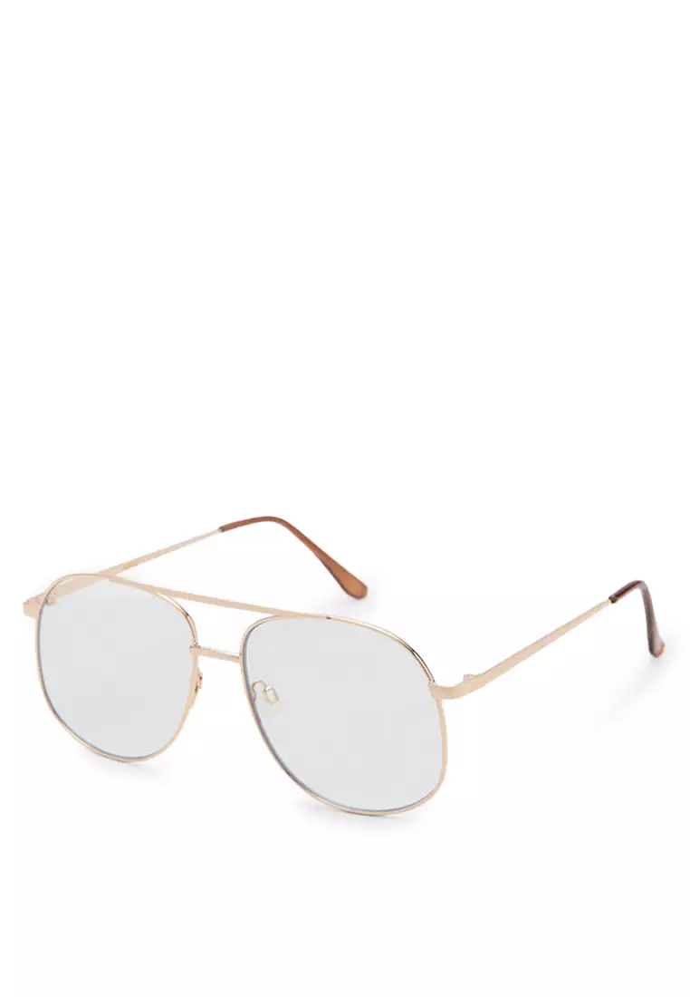 Buy Mango Aviator Metallic Frame Glasses 2026 Online | ZALORA display picture 3