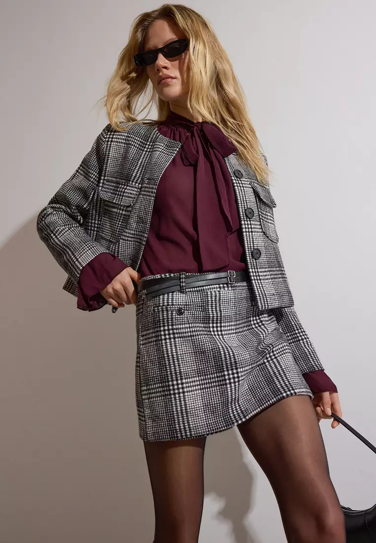 Limited Edition Black And White Plaid Shorts & Bermuda
