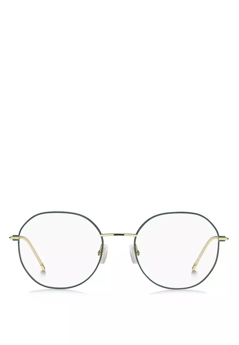 BOSS Optical glasses BOSS 1463-PEF, ROUND / OVAL Shape with GOLD GREEN Color
