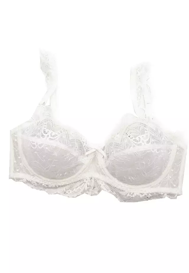 Lace Ultra-Thin See-Through Underwire Bra with Panty Set CA123109W