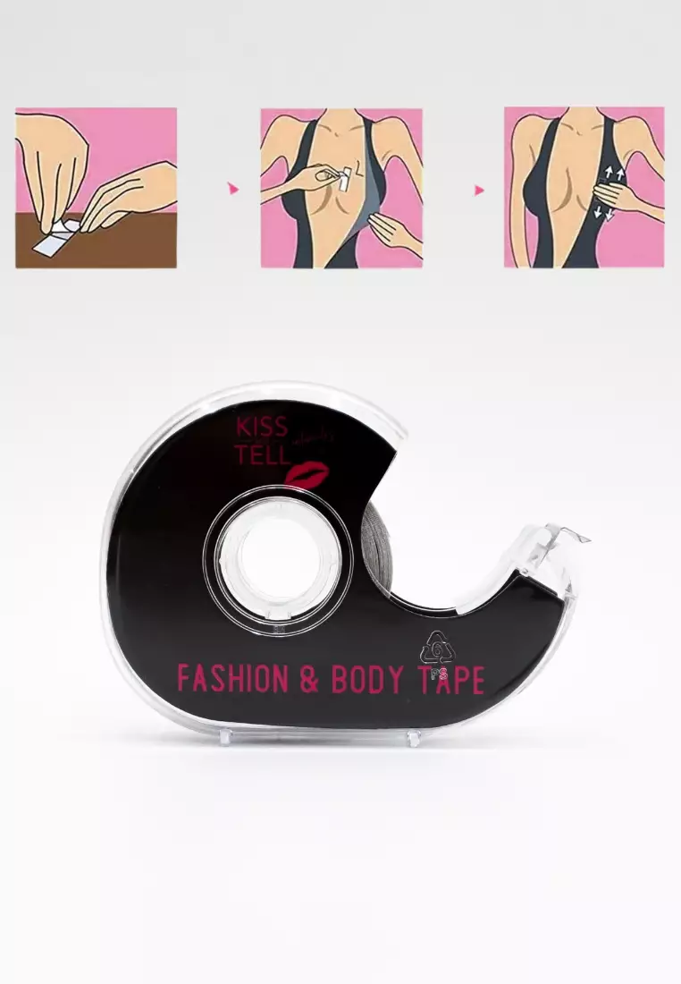 Premium Non Adhesive Nipple Cover + 5cm Body Tape Roll + Clothes Tape Lingerie in Nude