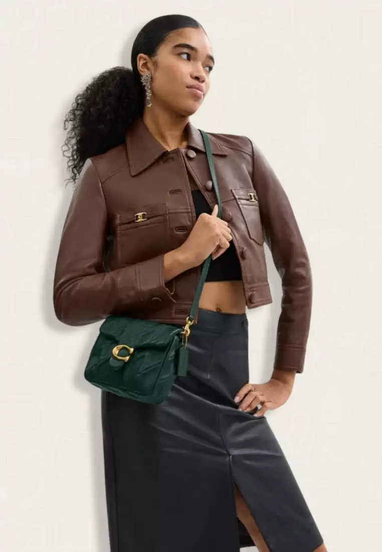 Coach Times Square Tabby Shoulder Bag 17 With Quilting Forest