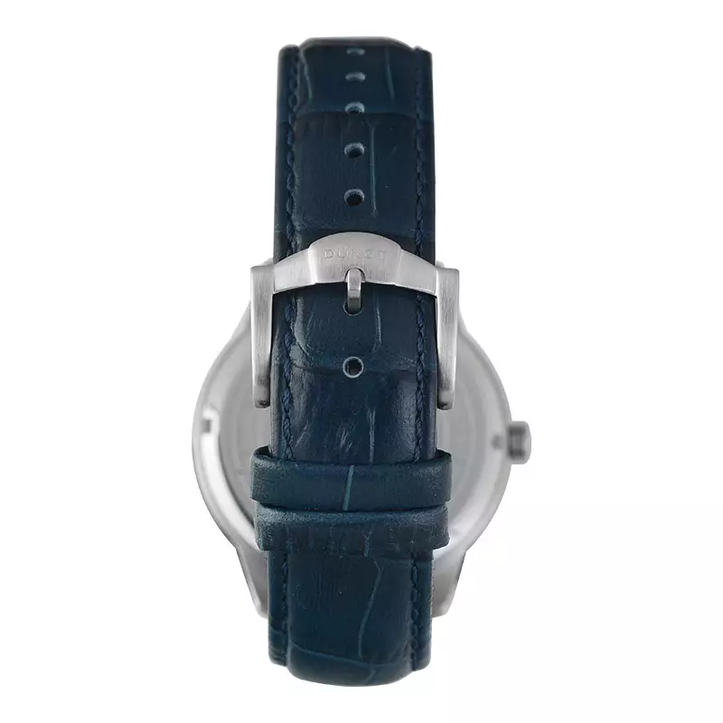 Jam Tangan Pria DUXOT DX-2042-01 Men Blue Dial With Platinum Bar Blue Leather Strap Limited Edition