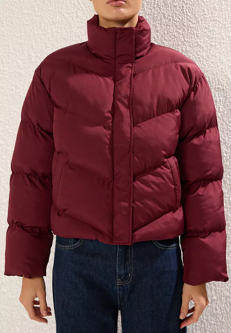 Claret Red Regular Coat TWOAW24MO00048