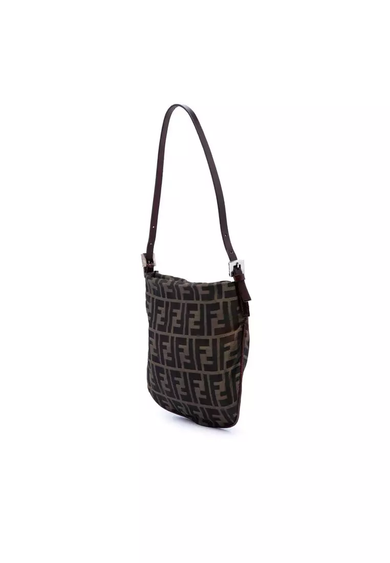 Pre-Loved Fendi Zucca Canvas Shoulder Bag