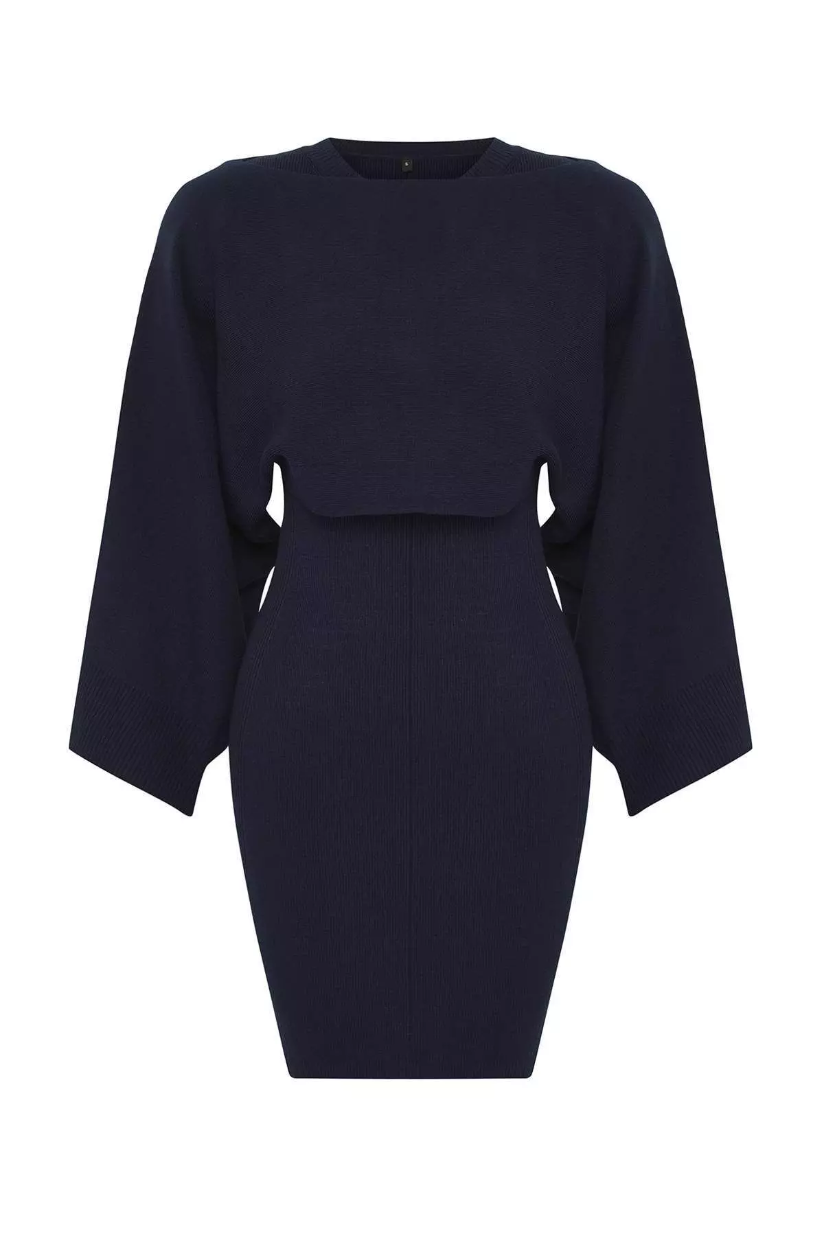 Navy Blue Mini Knitwear Bolero-Dress Suit Twoaw25El00056