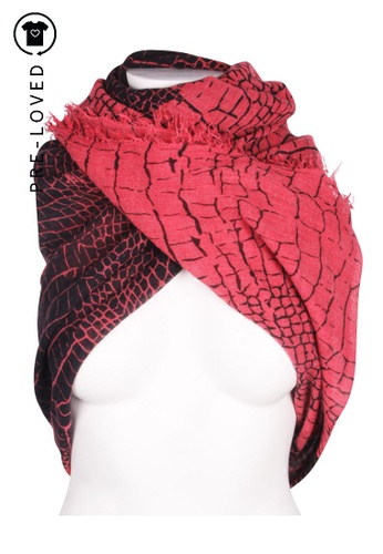 ZADIG & VOLTAIRE red Pre-Loved zadig & voltaire Red Animal Print Scarves 3E4ADACF305EFCGS_1