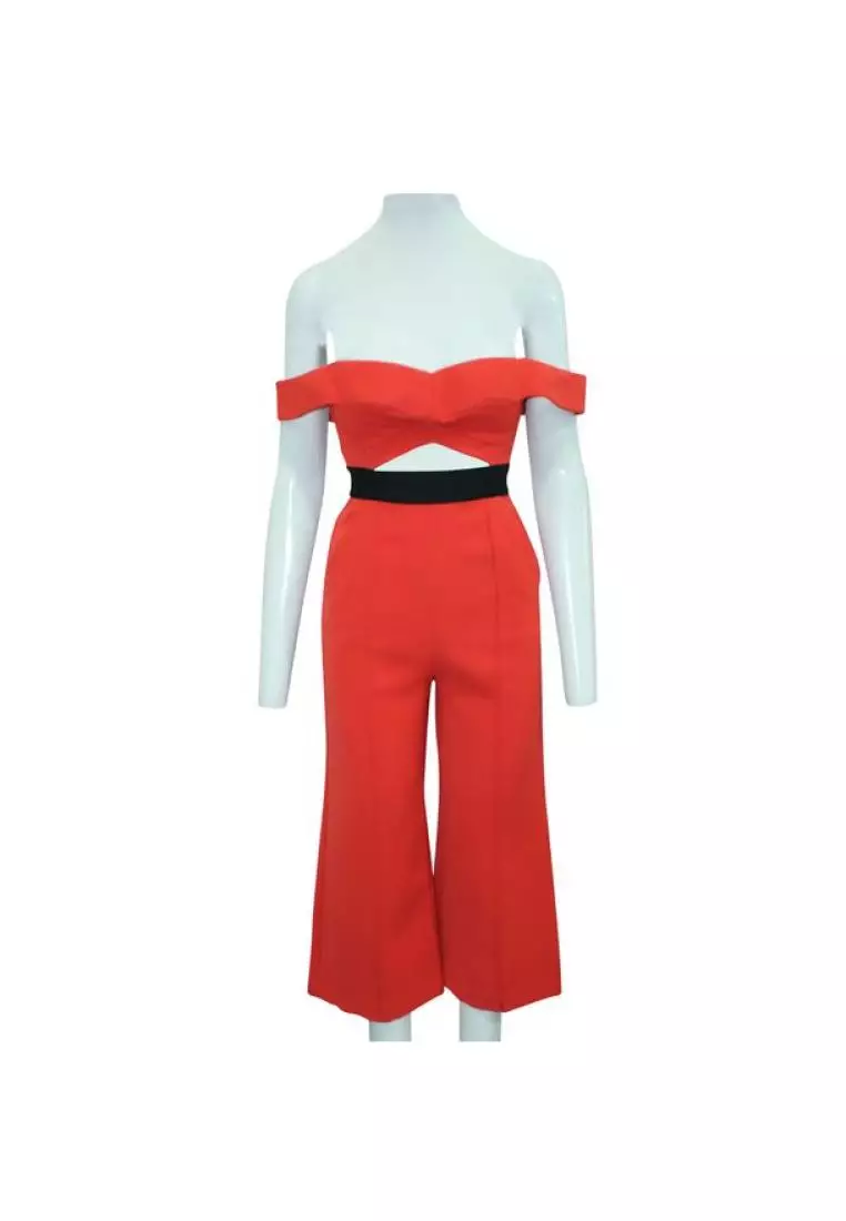 Self portrait off shoulder jumpsuit new arrivals