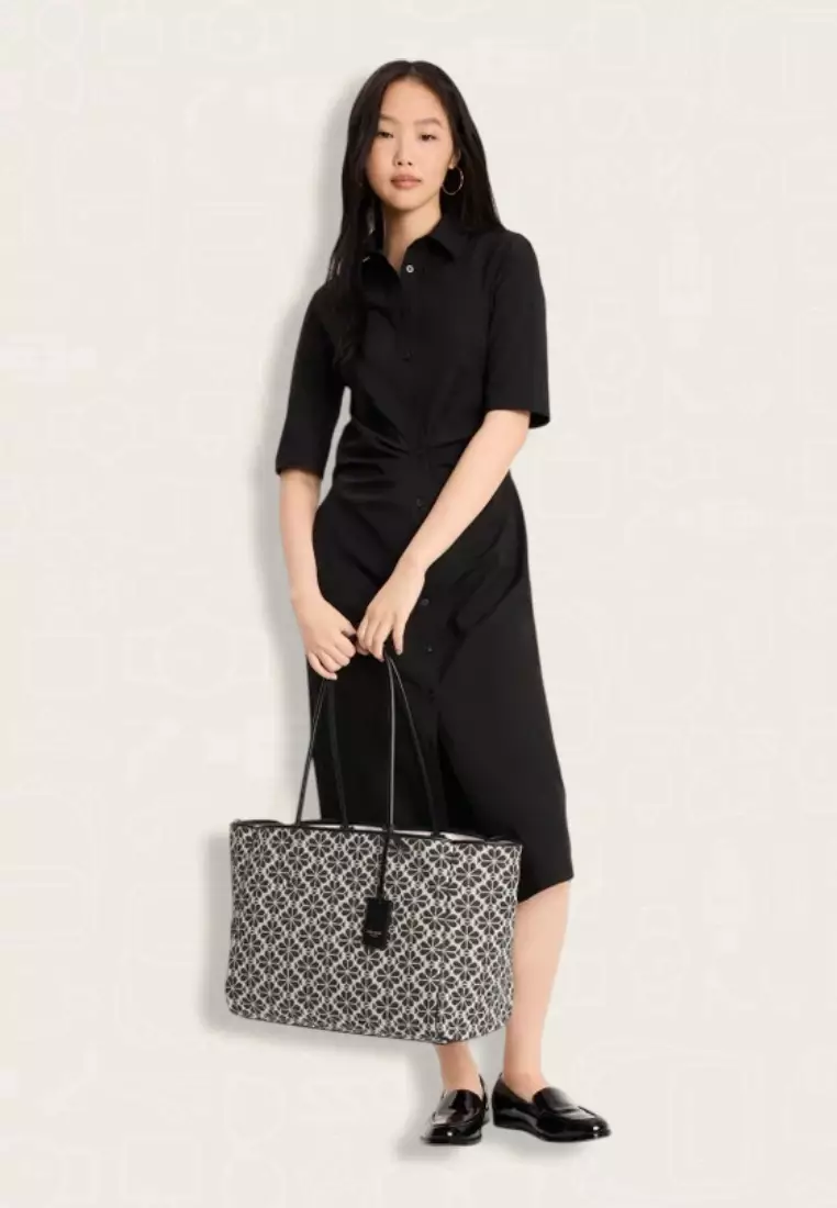 Kate Spade Spade Flower Jacquard Large Everything Tote Sand Multi