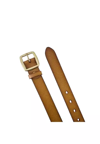 Women Leather Belt 5W06 Light Brown
