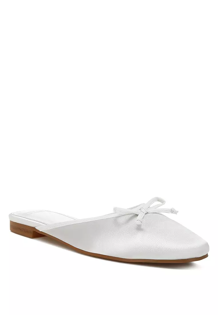 Bagal Detail Pita Satin Warna Putih