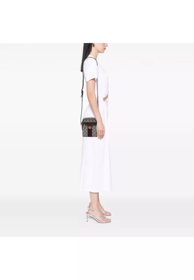 Pre-Loved Gucci Mini Gg Supreme Web Ophidia Crossbody