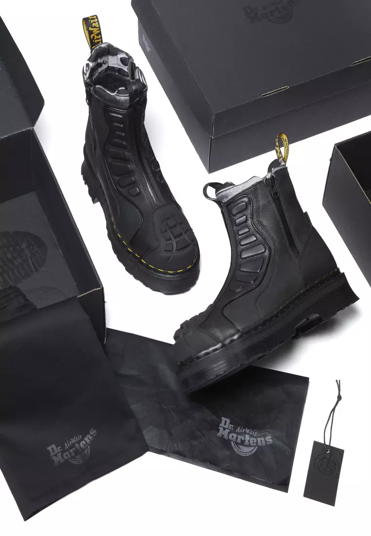 2976 Protect Grained Leather Boots Black Women