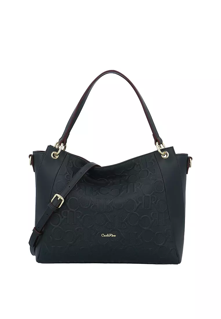 Buy Carlo Rino CR Bella Tote Bag - Greyish Blue 2025 Online | ZALORA ...