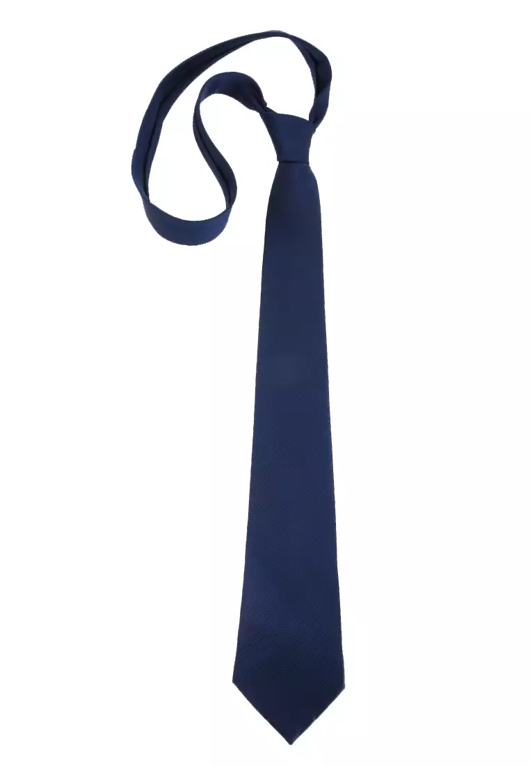 Stranger Dasi Pria Polos Plain Tie Man Neckwear Aksesoris Fashion Material Polyester ORIGINAL - Navy