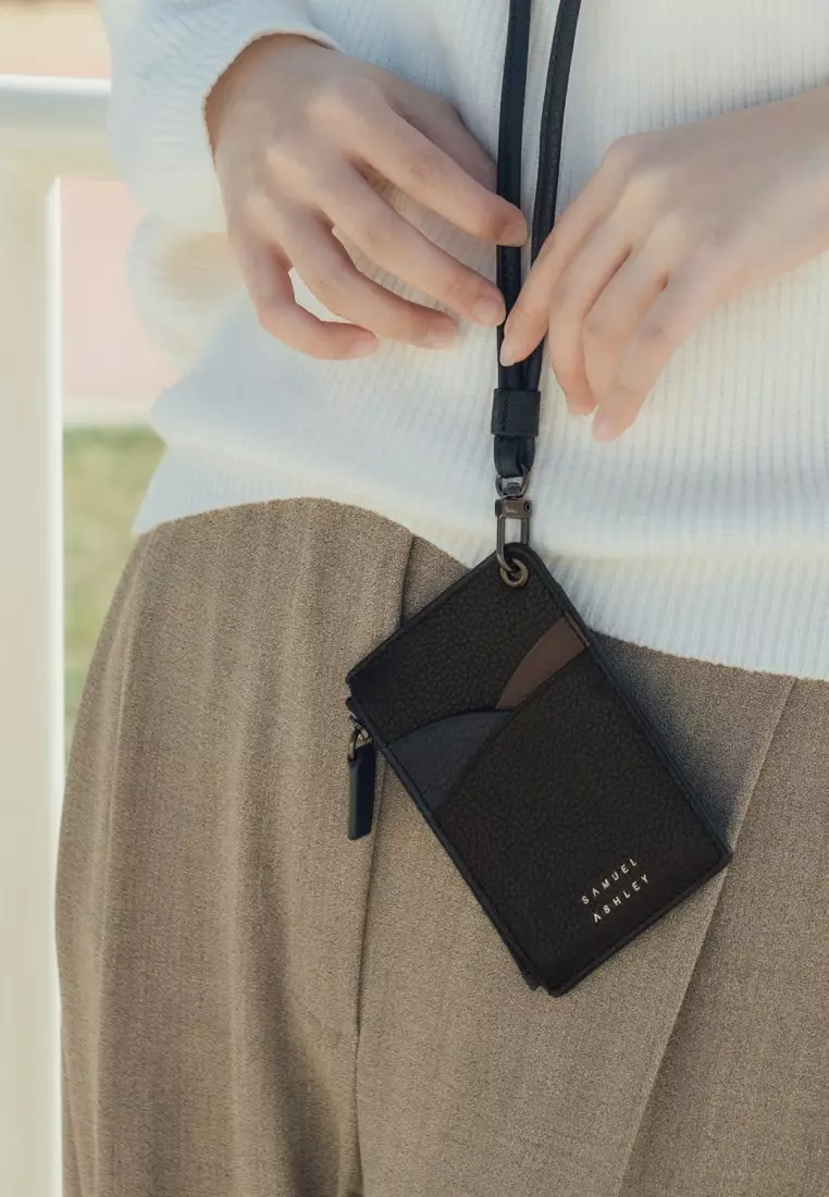 Robyn ID掛頸證件套 - 啞黑