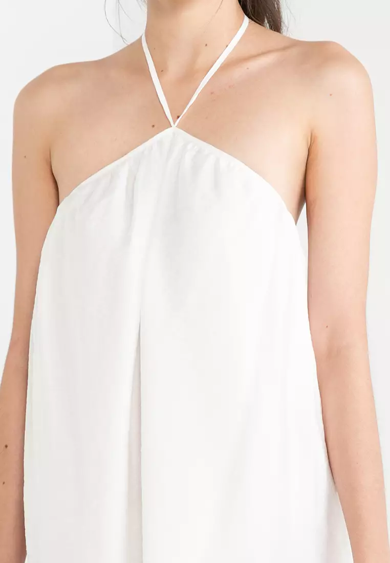 White silk hot sale dress zara