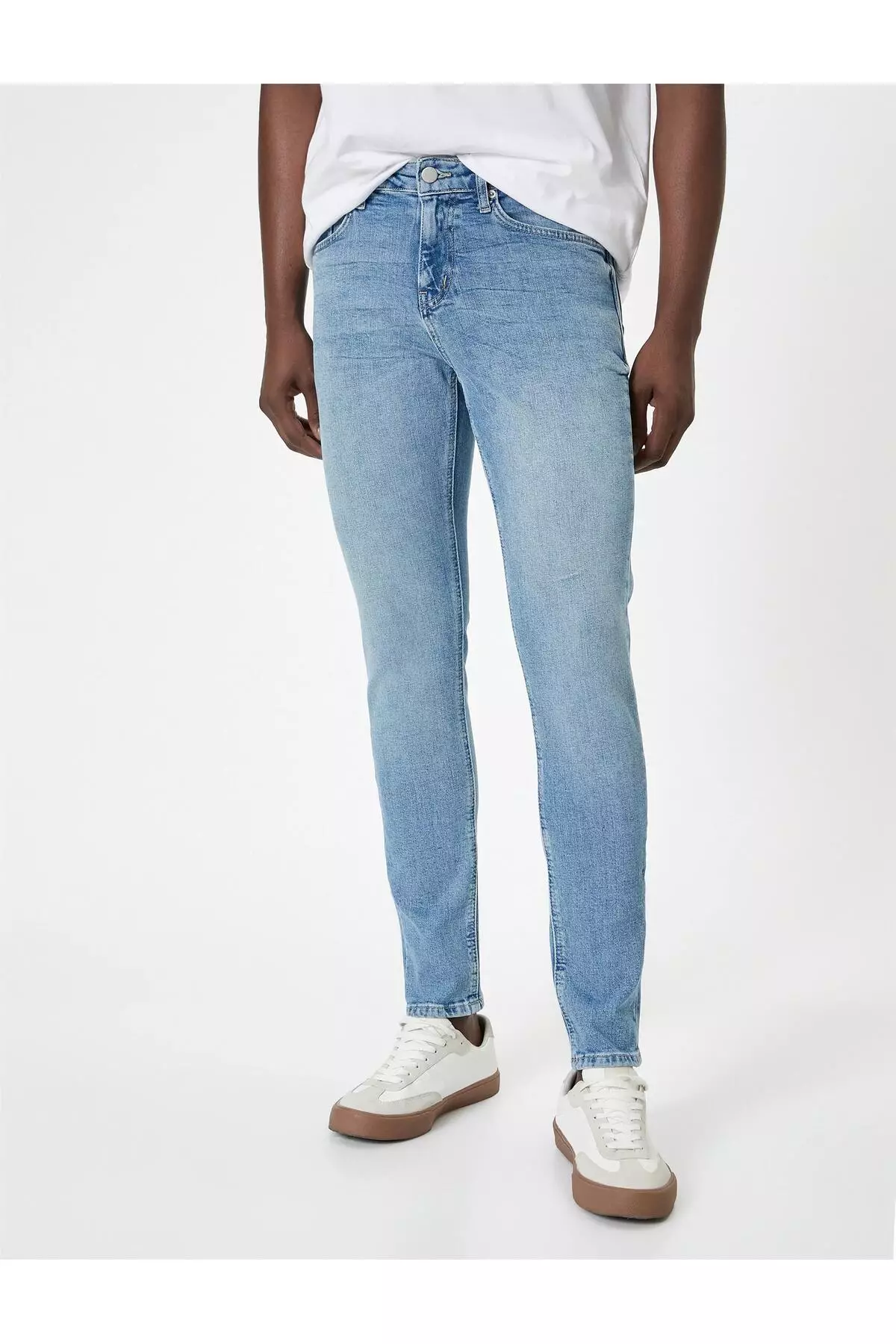 Light Indigo Cotton Denim Trousers