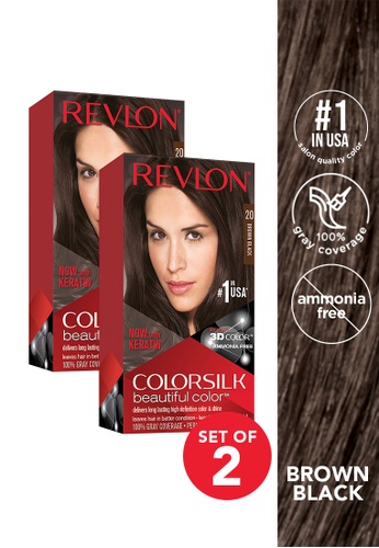 REVLON Colorsilk Beautiful Color Permanent Hair Color Duo (Brown Black) |  ZALORA Philippines