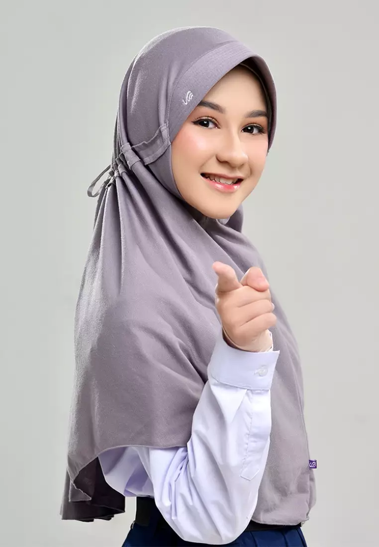 Rabbani - Kerudung Sekolah Instan Innova Lx - Grey