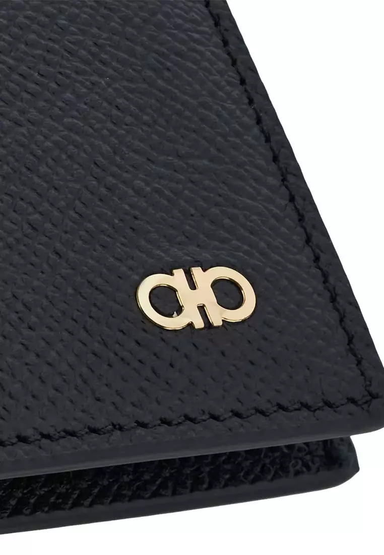 Gancini Men's Leather Bifold Wallet Black 775644