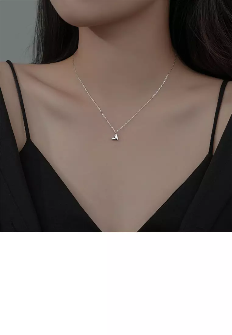 Cute simple silver necklace clearance