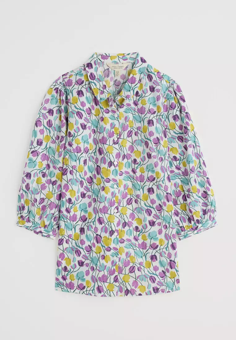 Seasalt Cornwall Multi Hope Cottage Organic Cotton Blouse