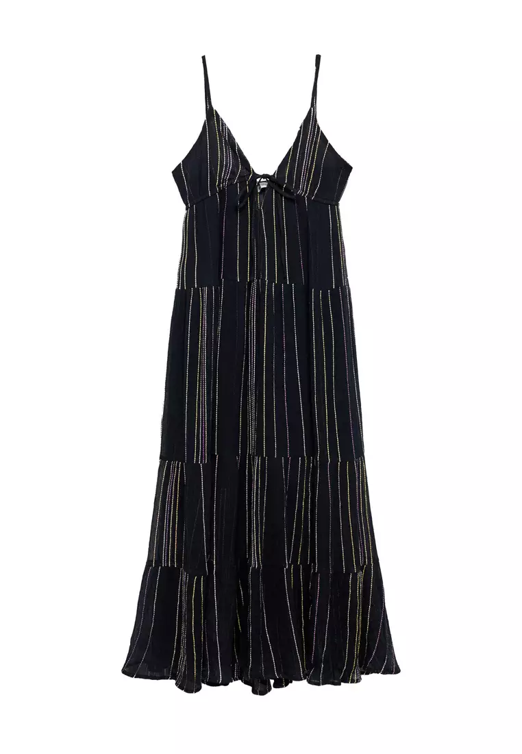 chinese dress ladies Mango bicolor dress Black and white  HotBrandDeals